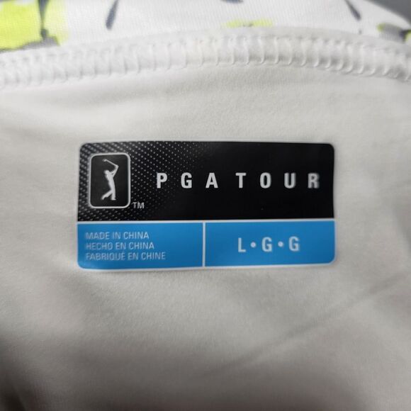 PGA Tour Floral Gray Yellow Athletic Skort with Built-In Shorts - Size Large - Picture 2 of 10